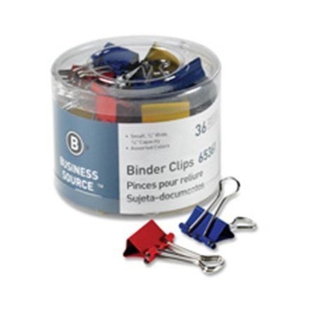 BUSINESS SOURCE Business Source BSN65360 Binder Clips; Mini; .56 in. W; .25 in. Capacity; 100-PK; Assorted BSN65360